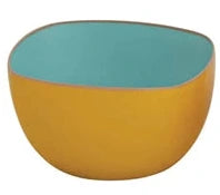 Enameled Stainless Steel Bowl with Colored Edge
