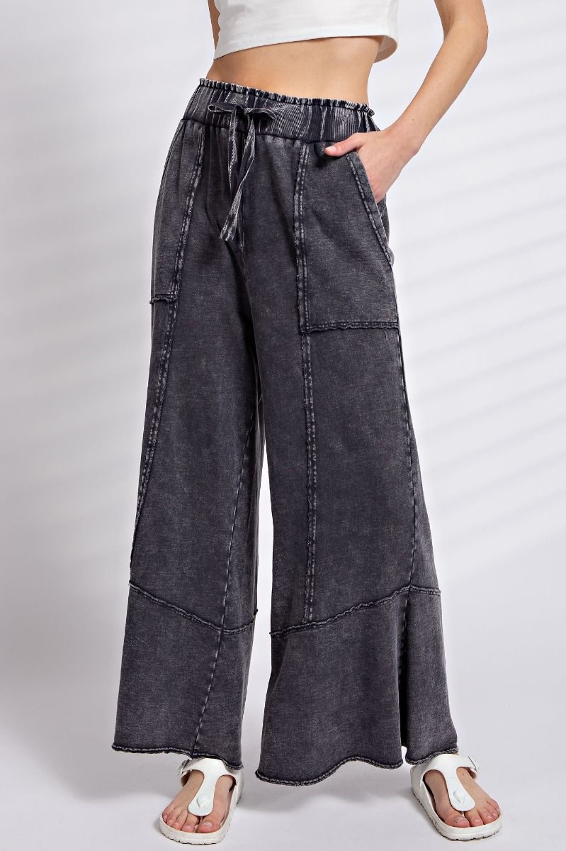 Easel Feeling Good Comfy Pull On Pants Ash