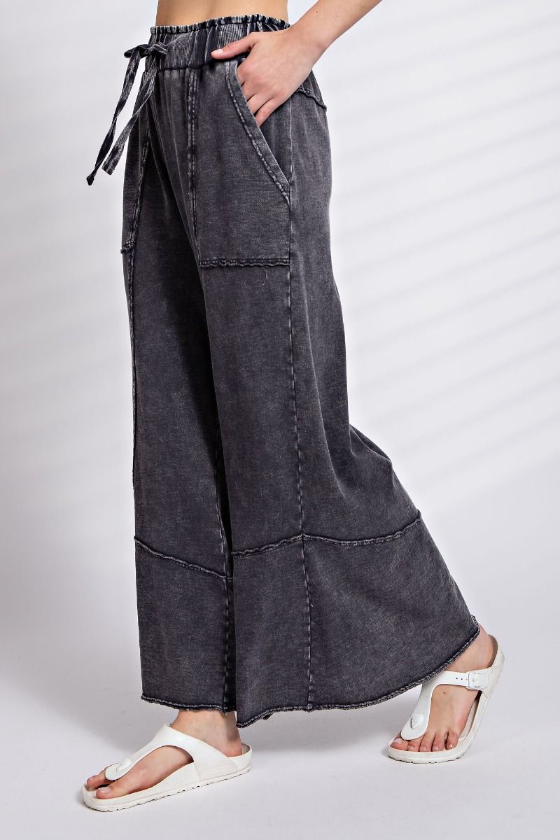 Easel Feeling Good Comfy Pull On Pants Ash