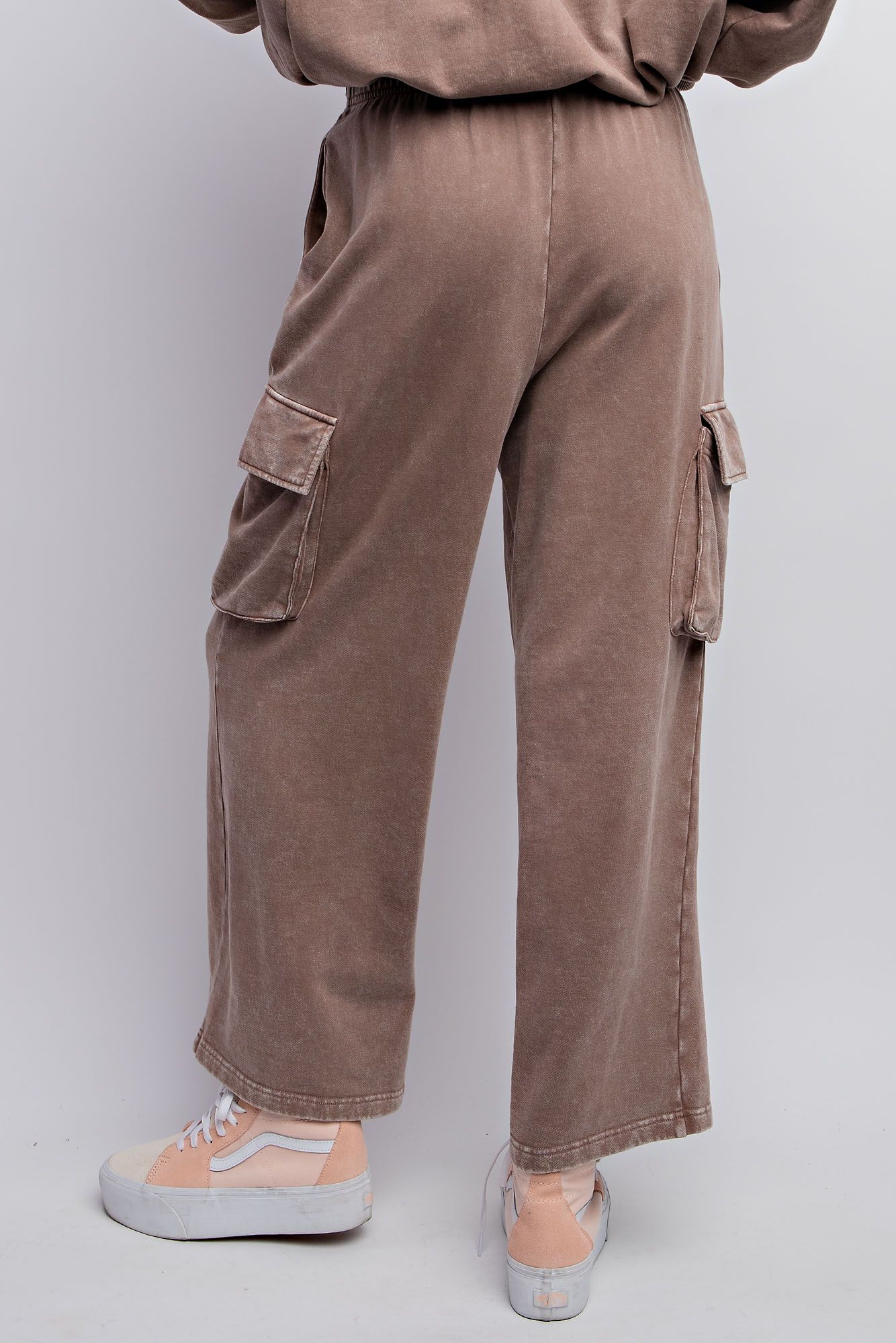 Easel Mineral Washed Terry Knit Pant