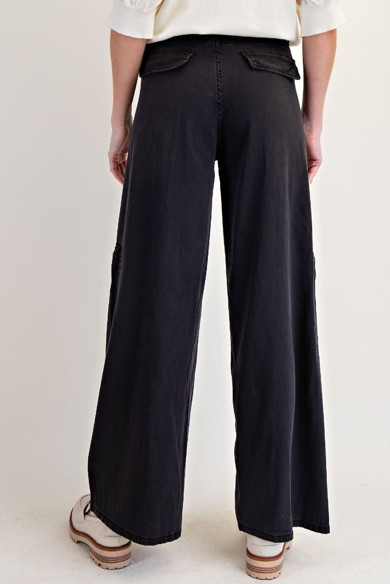 Easel Washed Denim Straight Pants