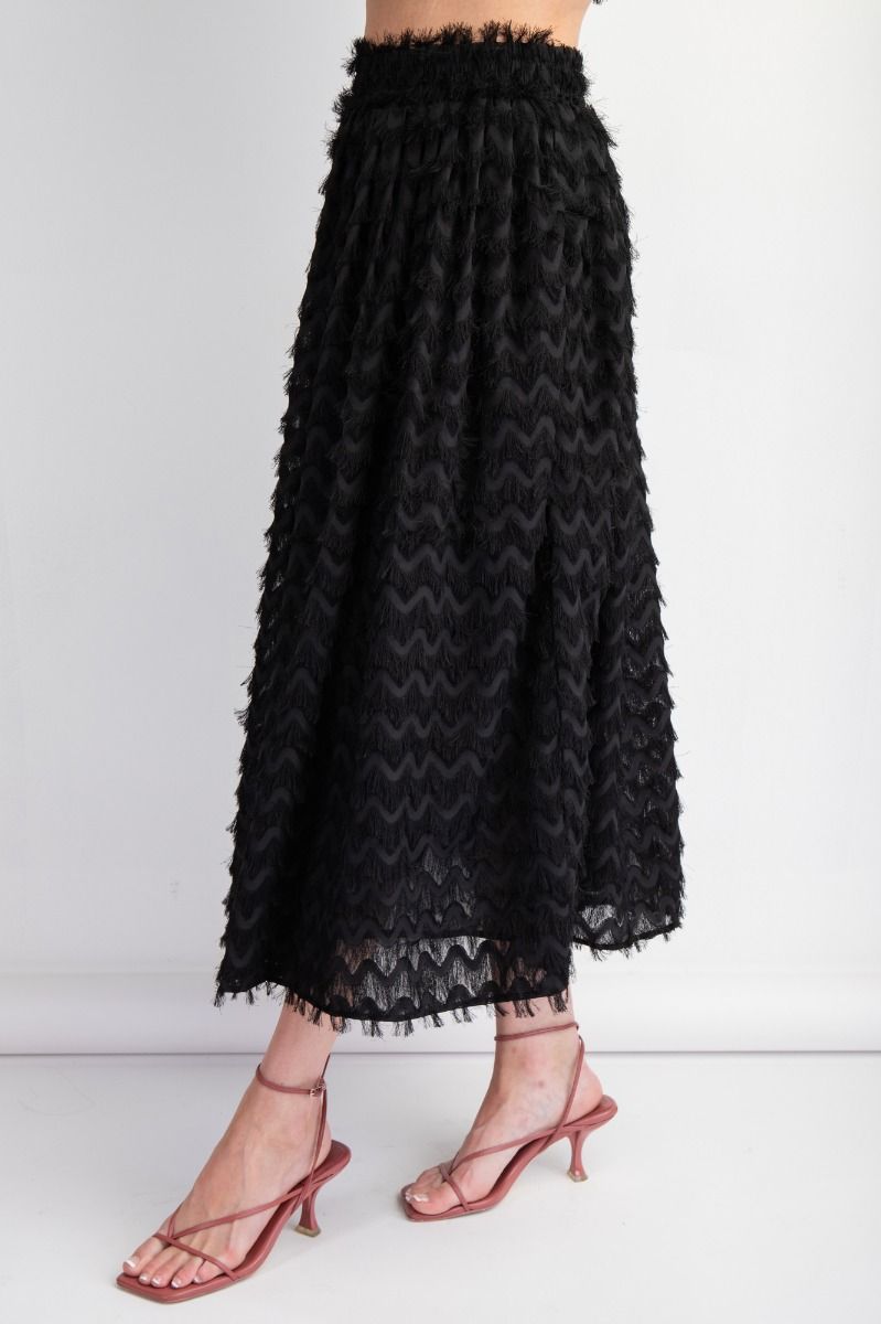 Easel Mohair Chiffon Maxi Skirt