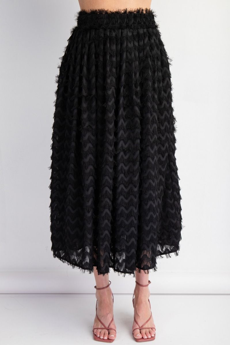 Easel Mohair Chiffon Maxi Skirt