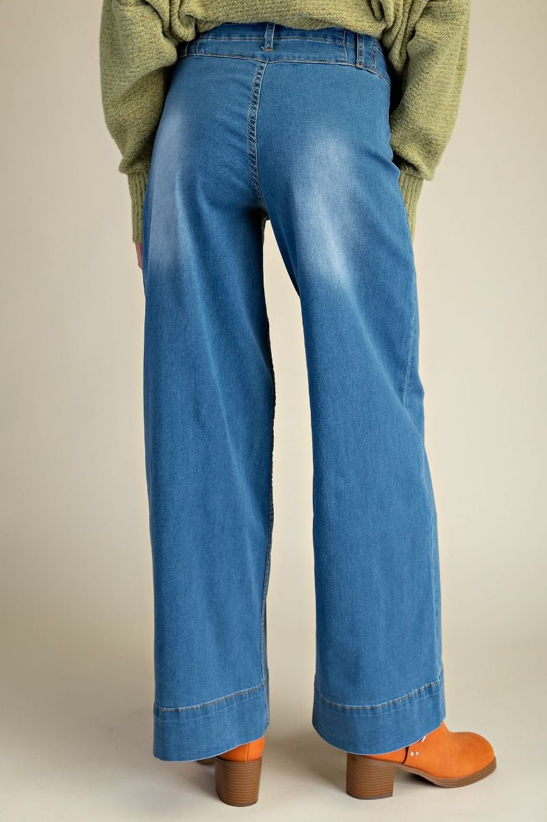 Easel Washed Stretch Denim Pants