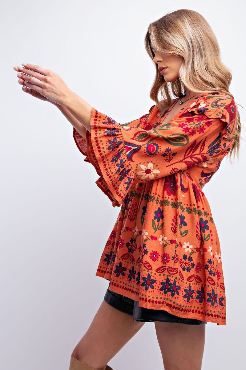 Easel What I Like Printed Tunic Top