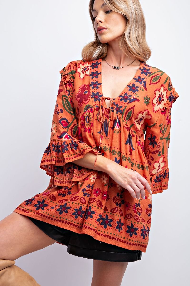 Easel What I Like Printed Tunic Top