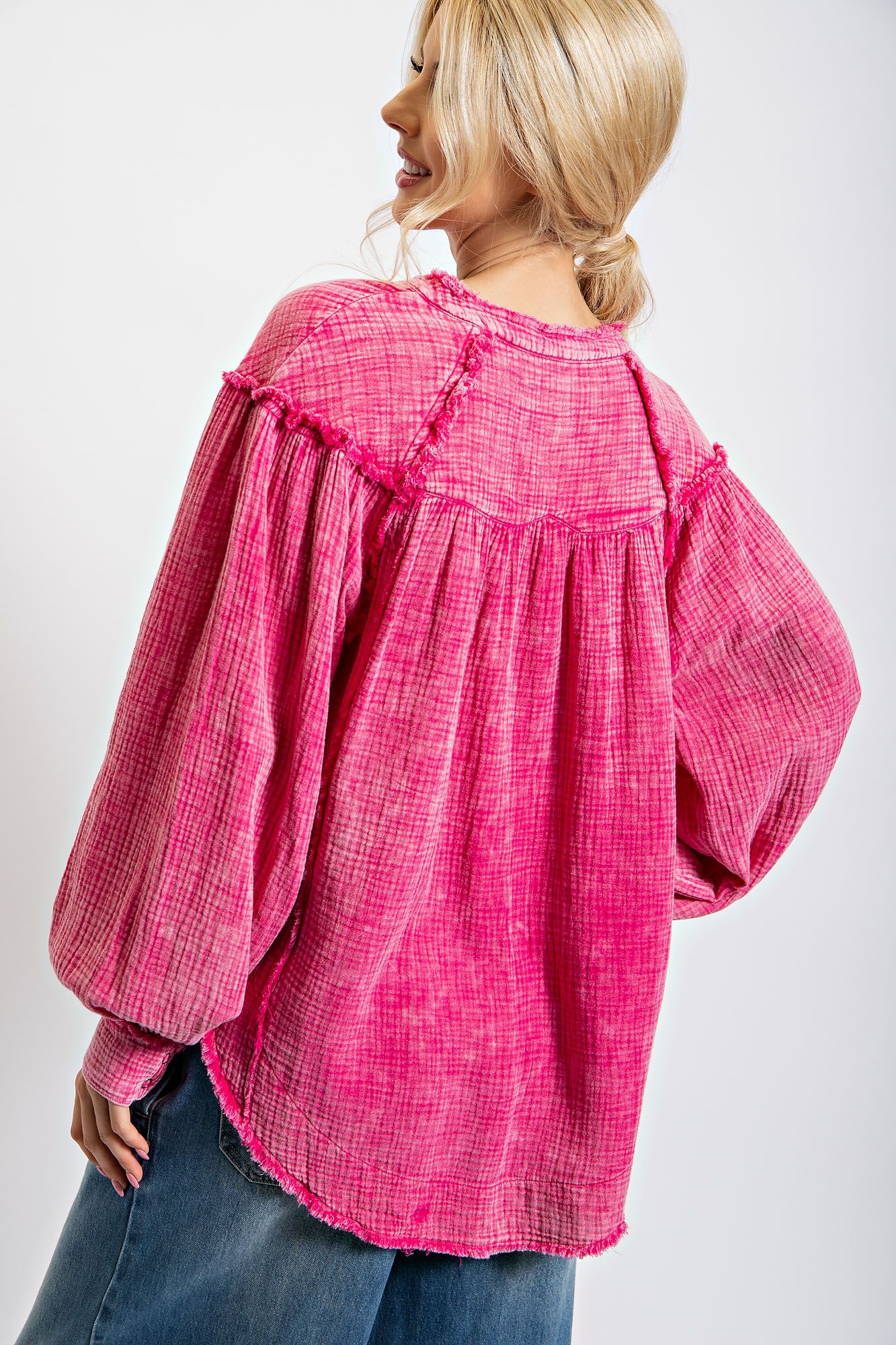 Easel Washed Cotton Gauze Tunic