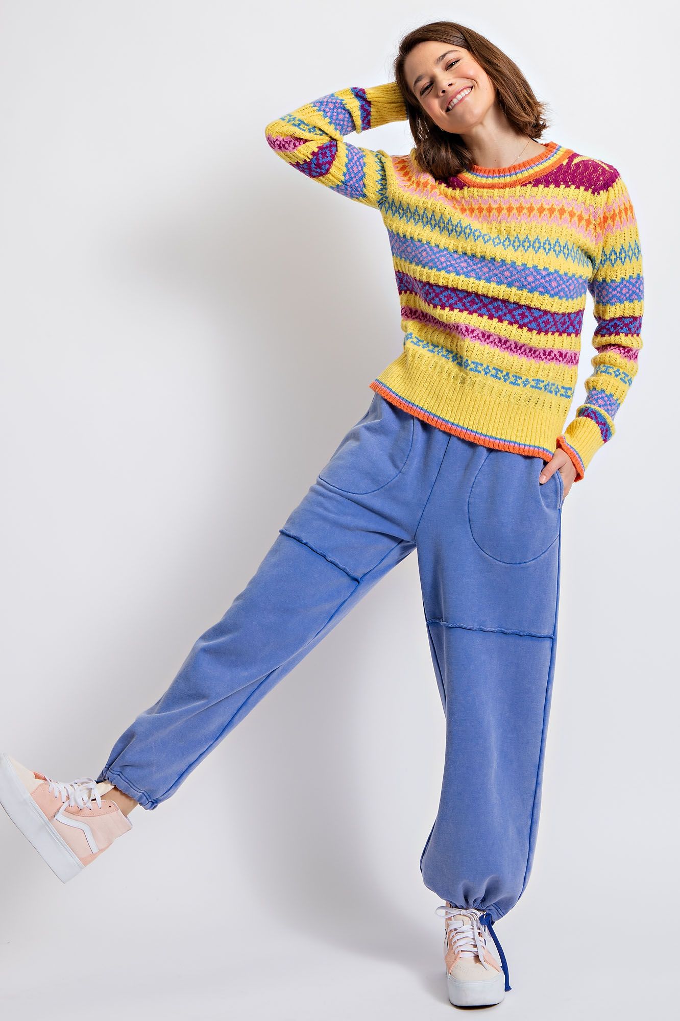 Easel Pattern Knit Sweater