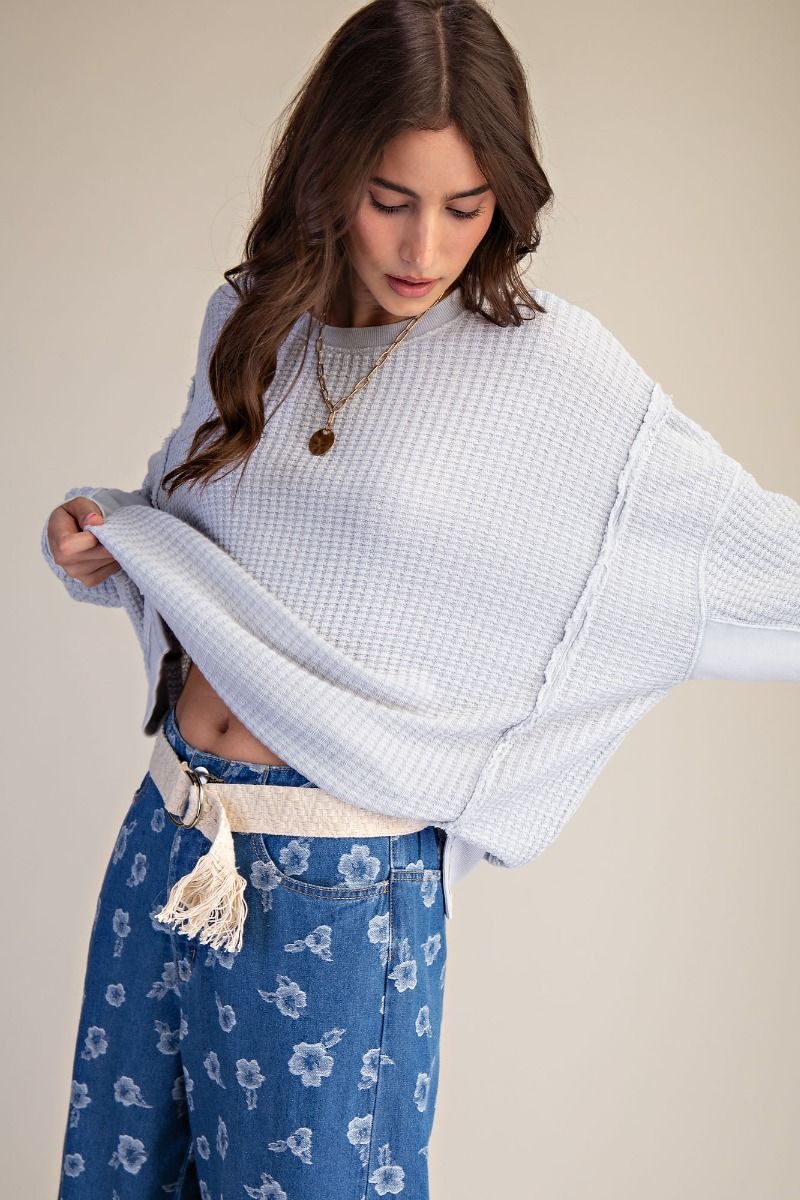 Easel Mineral Washed Thermal Pullover