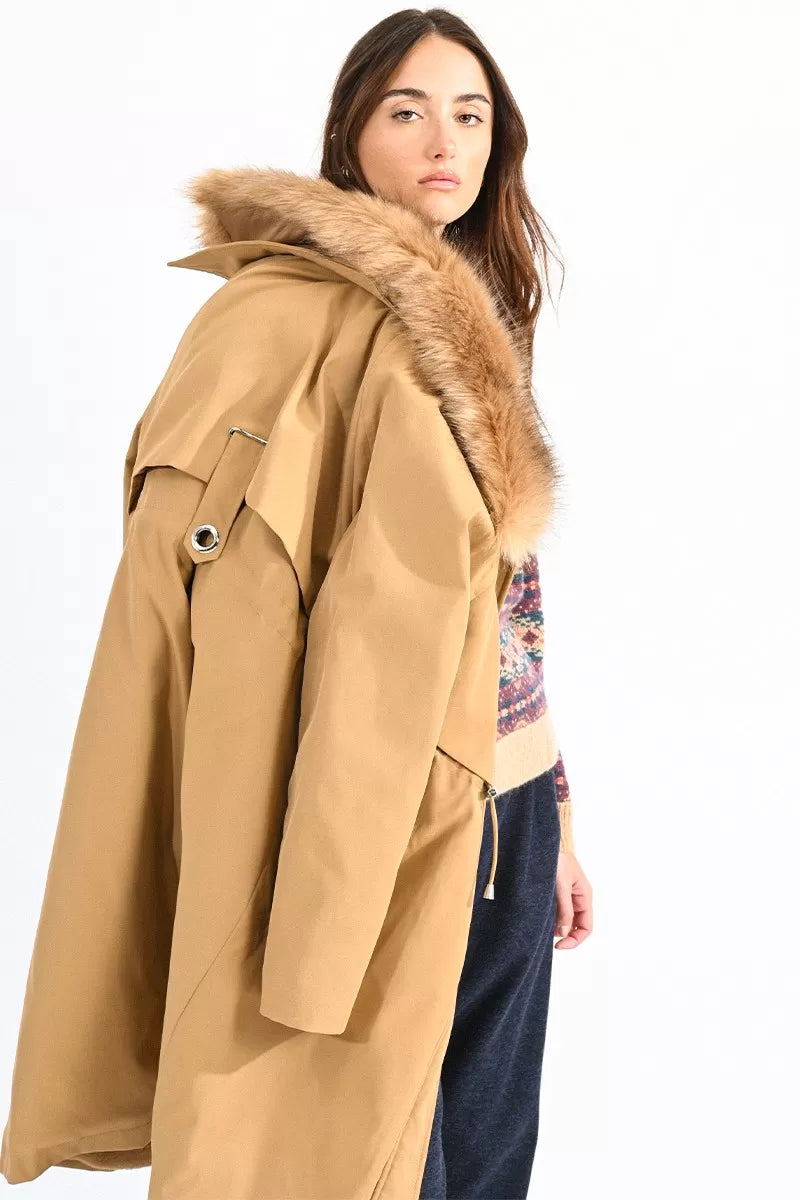 Molly Bracken Faux Fur Trim Parka