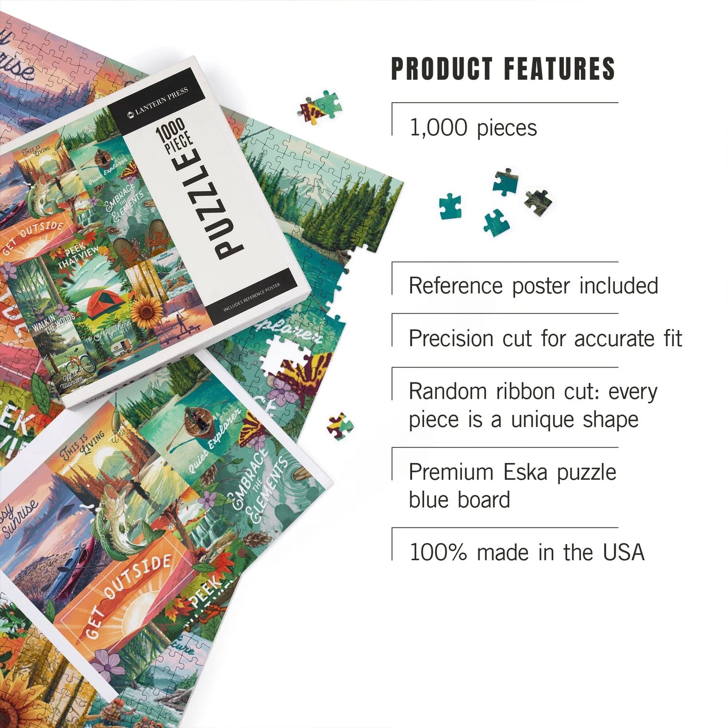 Get Outside Series Collage, Jigsaw Puzzle