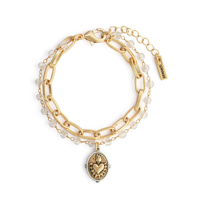 Sacred Heart Bracelet - Gold or Silver