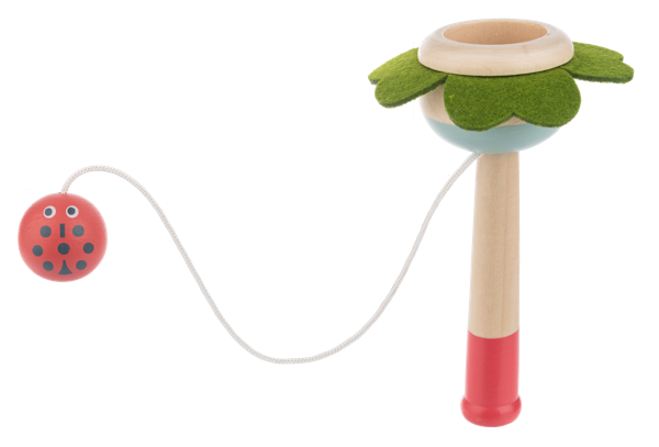 Wooden Flower Catch Ball Game