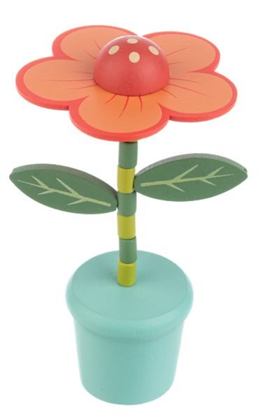 Wooden Flower Push Puppets