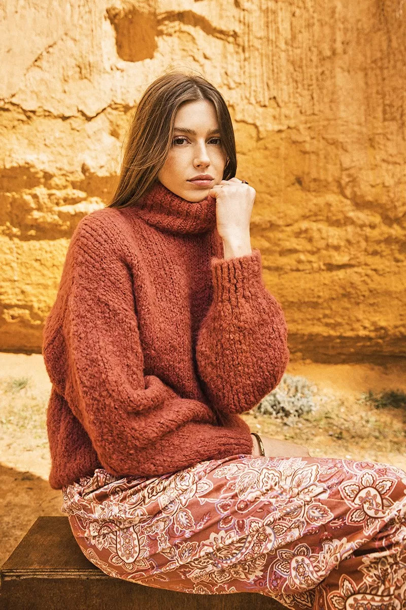 Molly Bracken High Collar In Soft Knit
