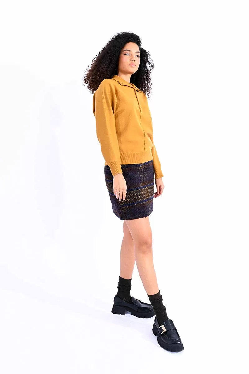 Molly Bracken High Neck Buttoned Sweater
