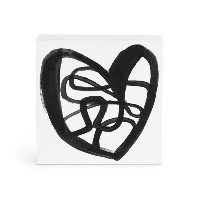 Squiggle Heart Wall Art - 4"sq