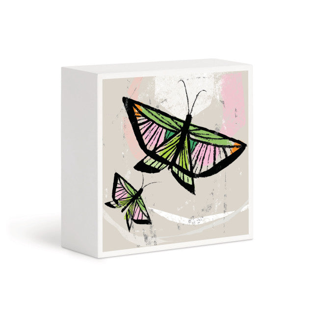 Butterfly Pair Wall Art - 4"sq