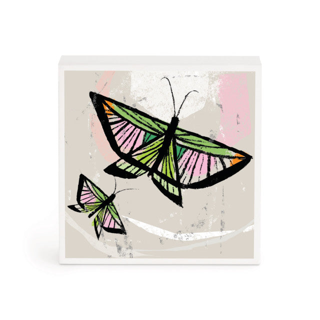 Butterfly Pair Wall Art - 4"sq