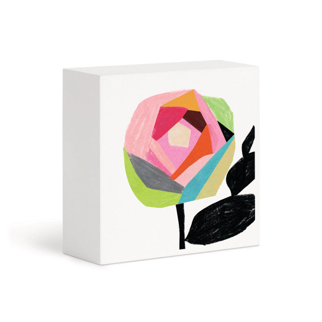 Abstract Rose Wall Art - 4"sq