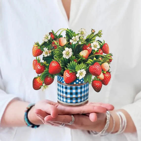 Fresh Cut Paper Mini Bouquet Strawberry Blossom