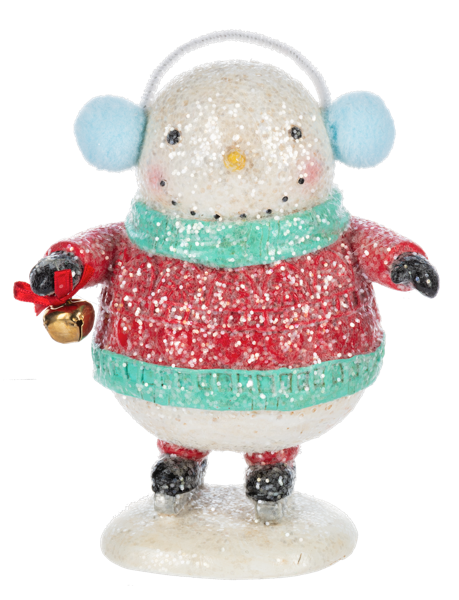 Snowman Skating Figurines