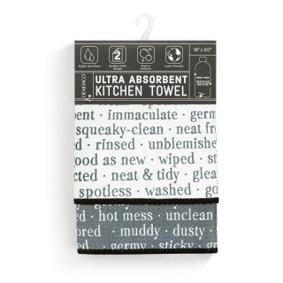 Clean Dirty Absorbent 2-Sided Towel