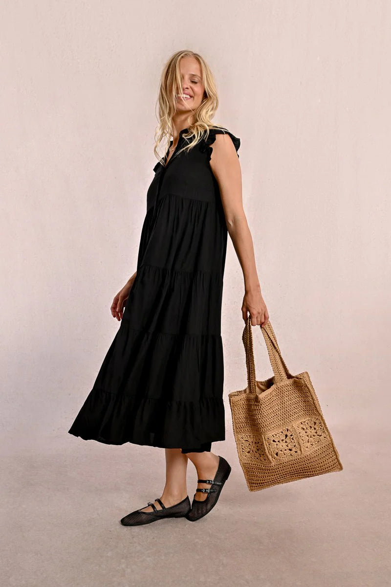 Molly Bracken Openwork Straw Tote Bag