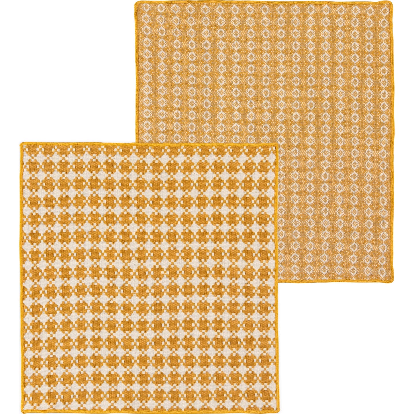 Assorted Woven Dishcloths Set of 2 Ochre