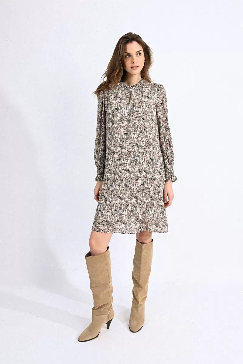 Molly Bracken Pleated Printed Dress