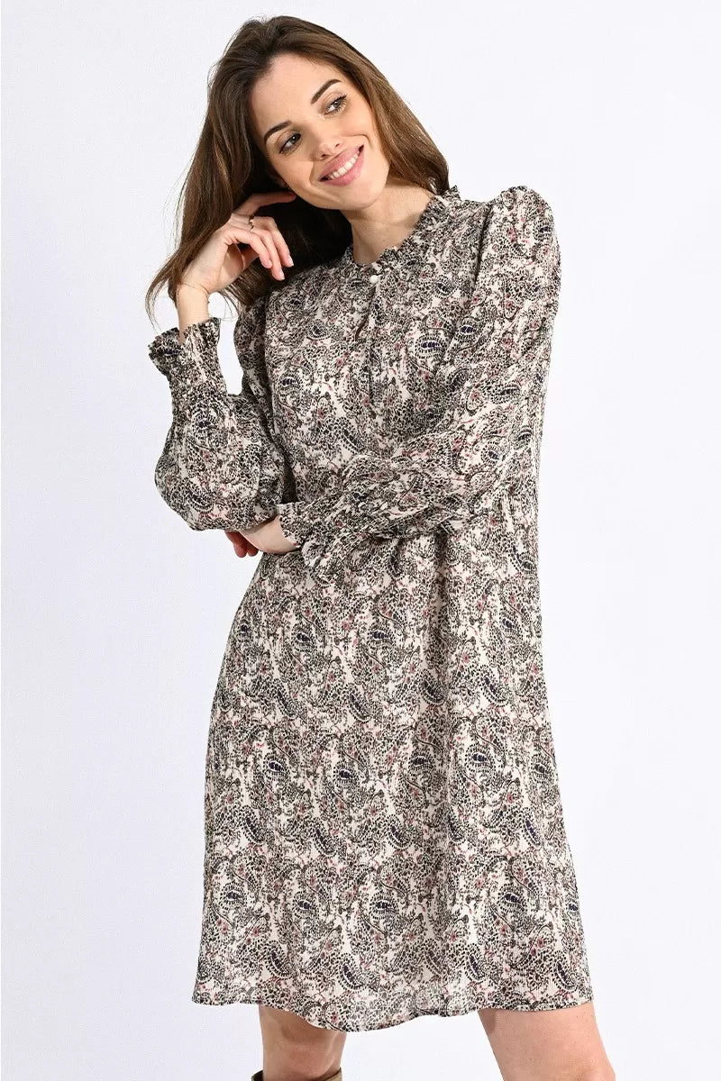 Molly Bracken Pleated Printed Dress