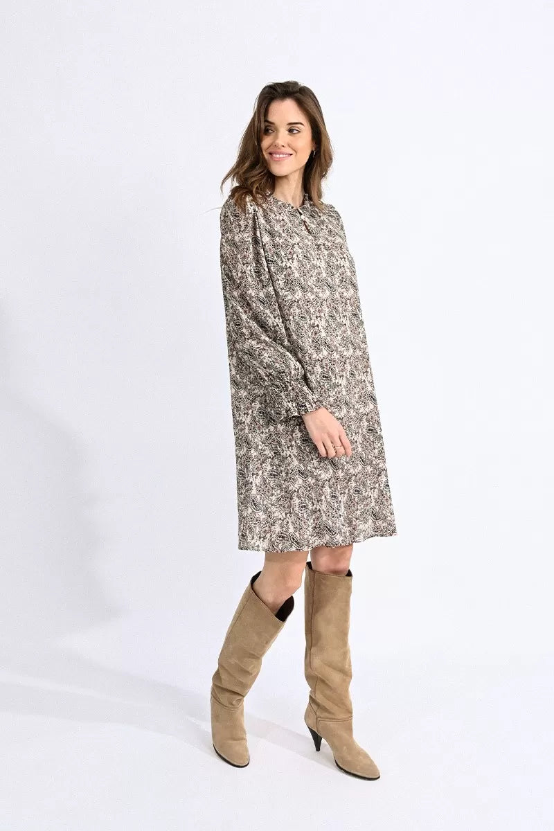 Molly Bracken Pleated Printed Dress