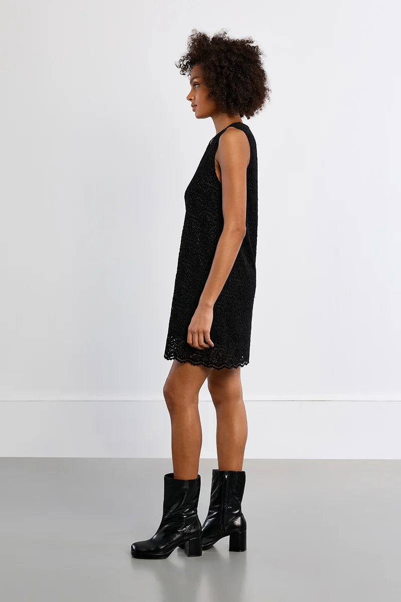 Molly Bracken Embroidered Velvet Mini Dress