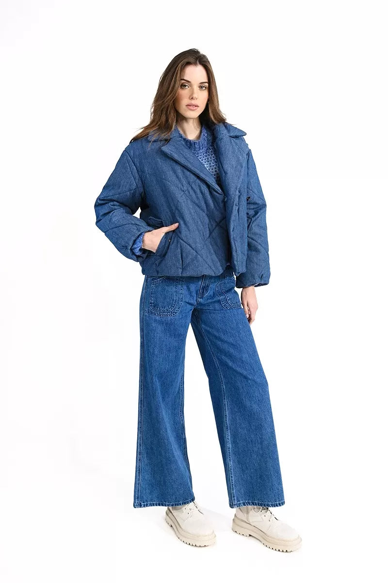 Molly Bracken Quilted Denim Jacket