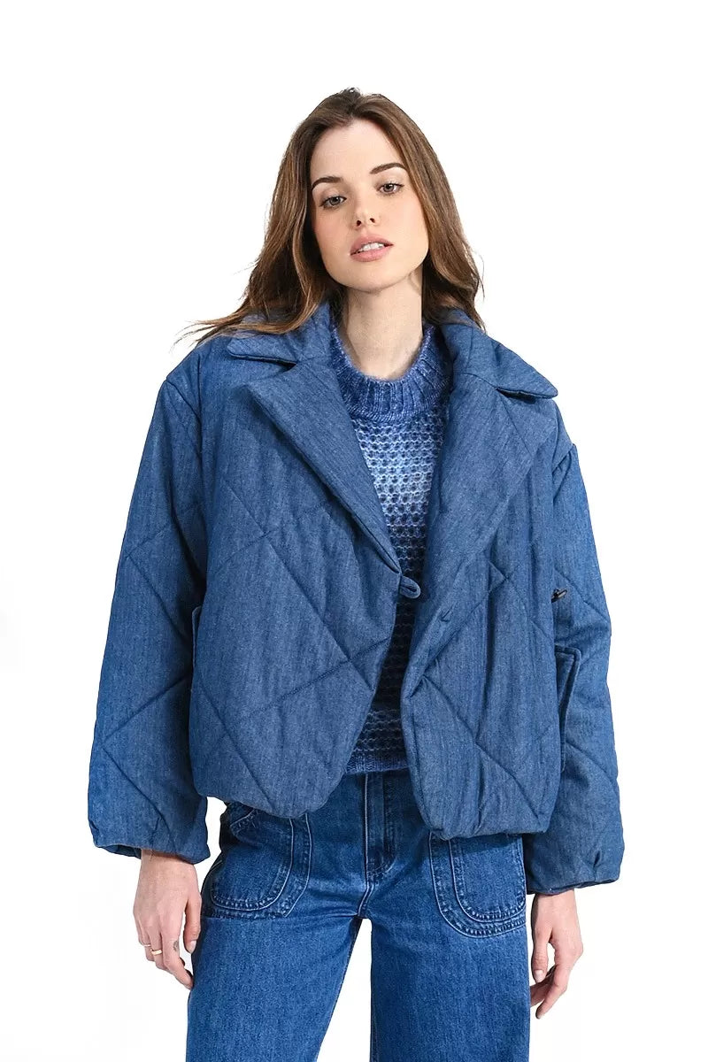 Molly Bracken Quilted Denim Jacket