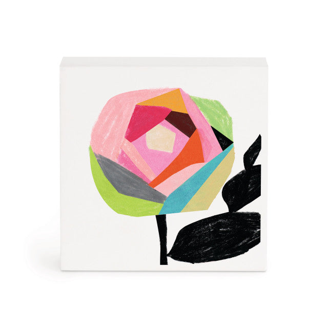 Abstract Rose Wall Art - 4"sq