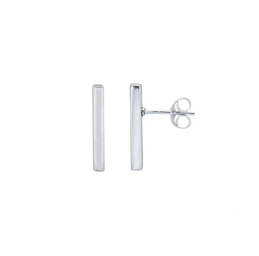 Sterling Silver Tiny Bar Earrings