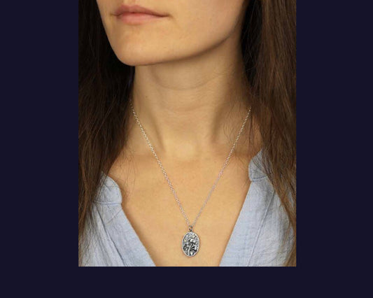 Sterling Silver Mushroom Necklace