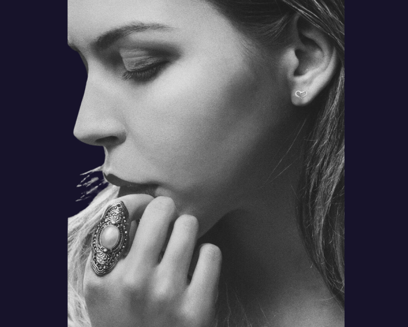 Sterling Silver Handwritten Heart Earrings