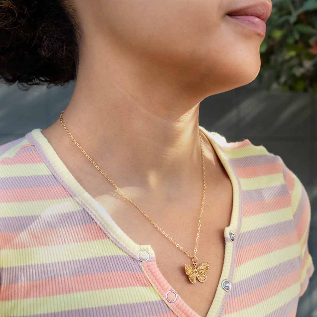 Golden Large Butterfly Necklace
