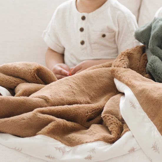 Saranoni Cedar Satin Back Mini Blanket