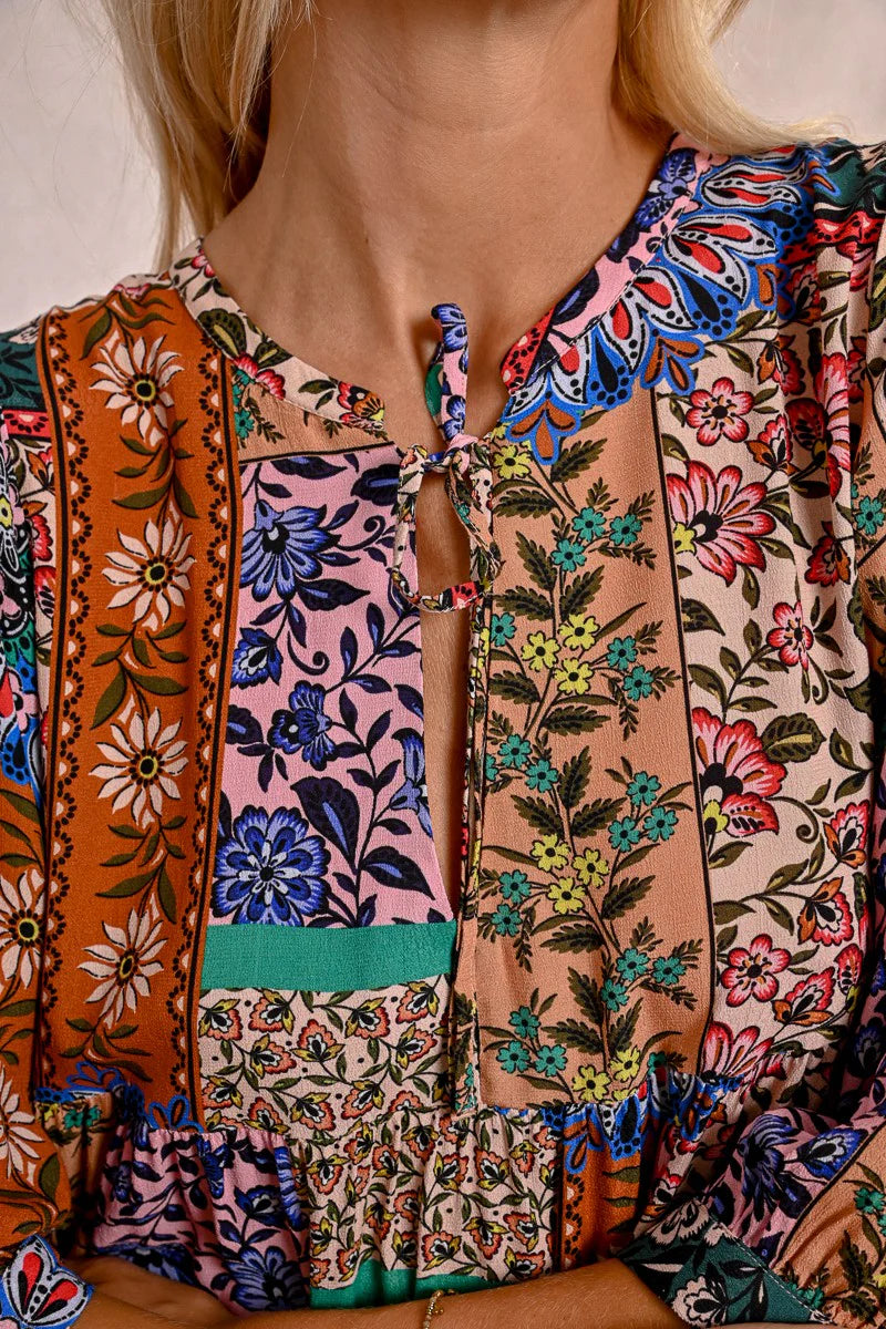 Molly Bracken Paisley Print Short Dress