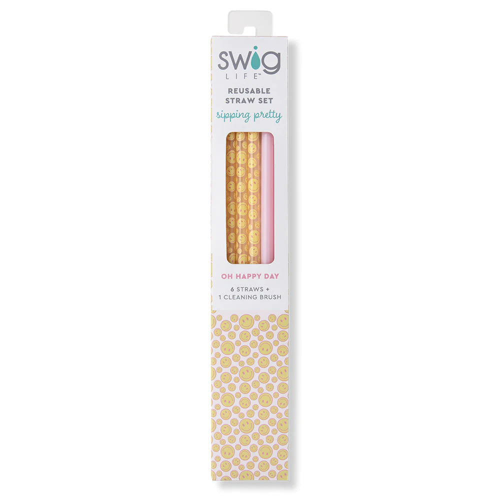 Oh Happy Day Reusable Straw Set