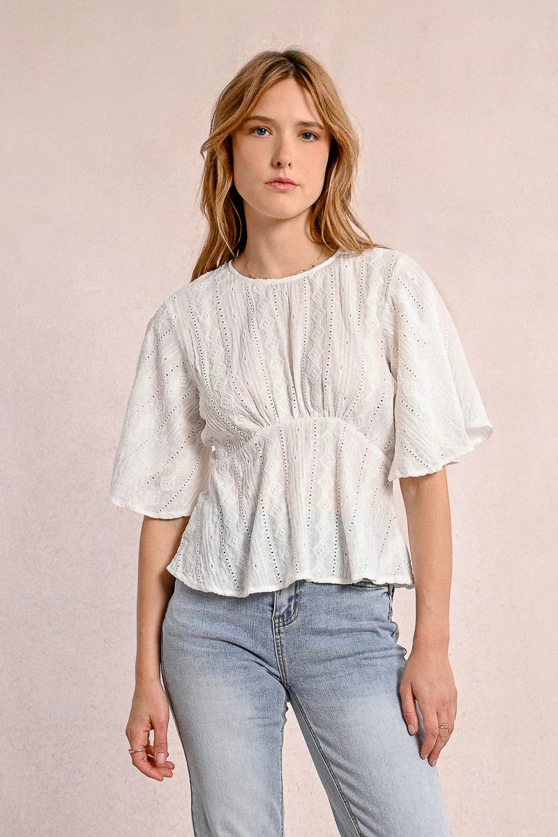 Molly Bracken English Embroidery Top