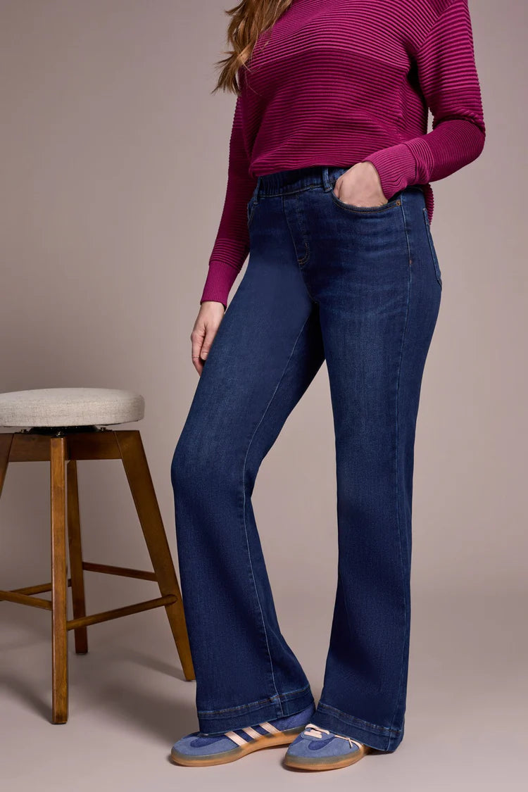 Tribal Audrey Boundless Stretch Denim Pull-On Flare Jeans