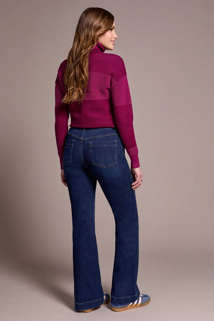 Tribal Audrey Boundless Stretch Denim Pull-On Flare Jeans