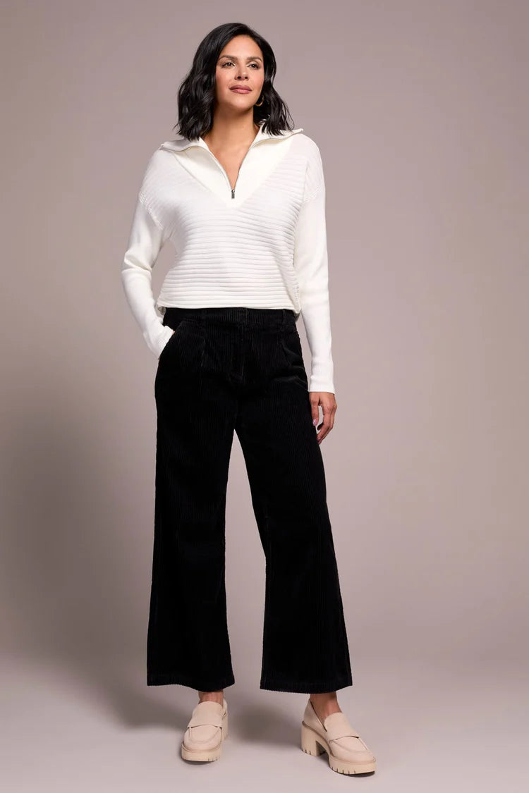 Tribal High Rise Fly-Front Wide Leg Trousers