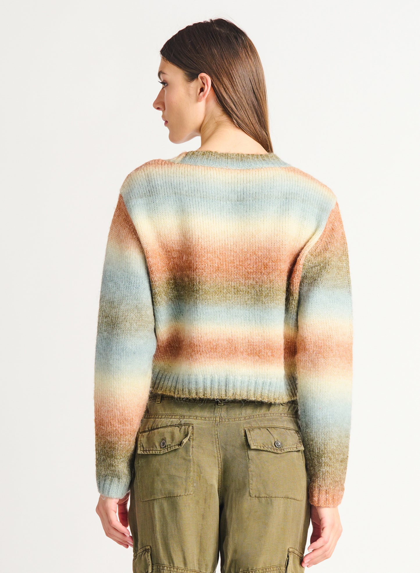 Dex Button Front Gradient Cardigan