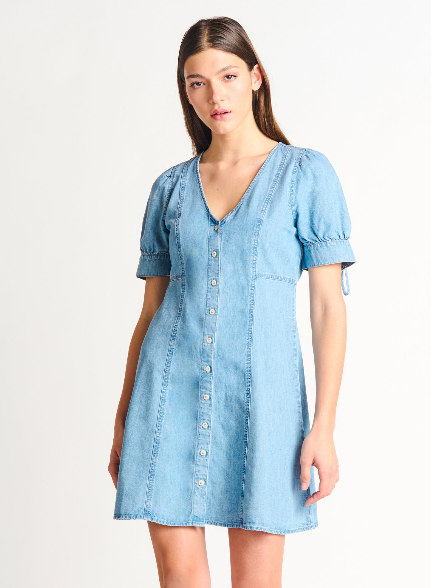 Dex Button Front Midi Dress