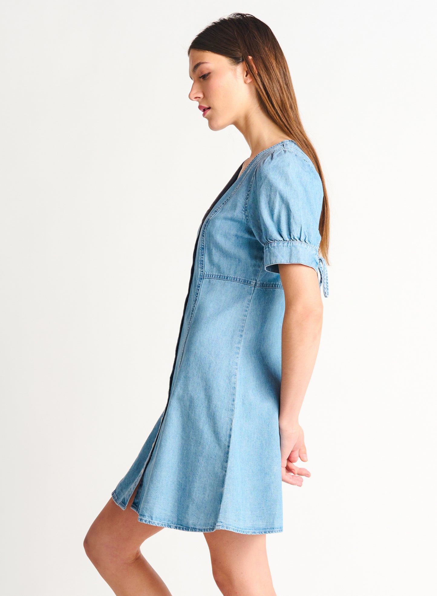 Dex Button Front Midi Dress